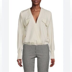 GOOD AMERICAN women ivory Utility Wrap Bodysuit SIZE 3